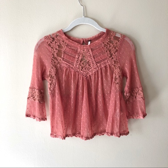 Free People Tops - Free People • sheer lace blouse
